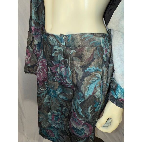 Vintage Jessica Scott Floral Tapestry Blazer + Skirt Suit – Large - Picture 7 of 12